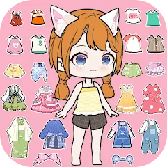 Взломанная YOYO Doll Anime Dress Up Game (ЙОЙО)  [МОД Бесконечные монеты] - полная версия apk на Андроид