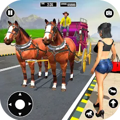 Взлом Horse Cart Taxi Transport Game  [МОД Unlocked] - последняя версия apk на Андроид