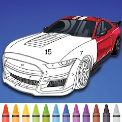 Скачать взломанную Cars Color By Number (Цветные машины по номерам)  [МОД Unlimited Money] - стабильная версия apk на Андроид