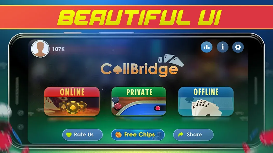 Call Bridge Card Game - Spades (Карточная игра Колл Бридж)  [МОД Бесконечные монеты] Screenshot 5