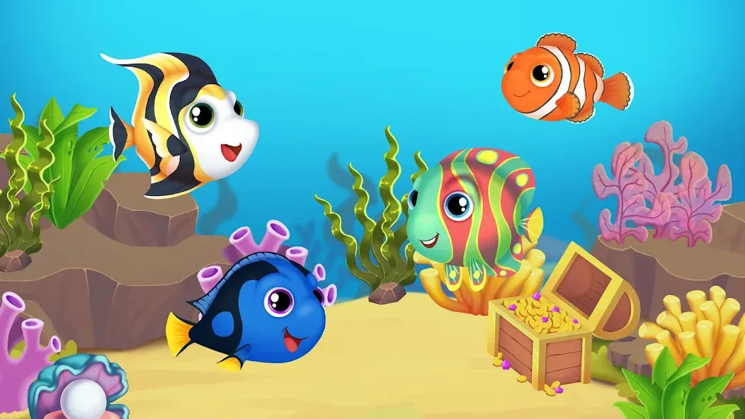 Baby Aquarium - Fish game  [МОД Бесконечные деньги] Screenshot 1