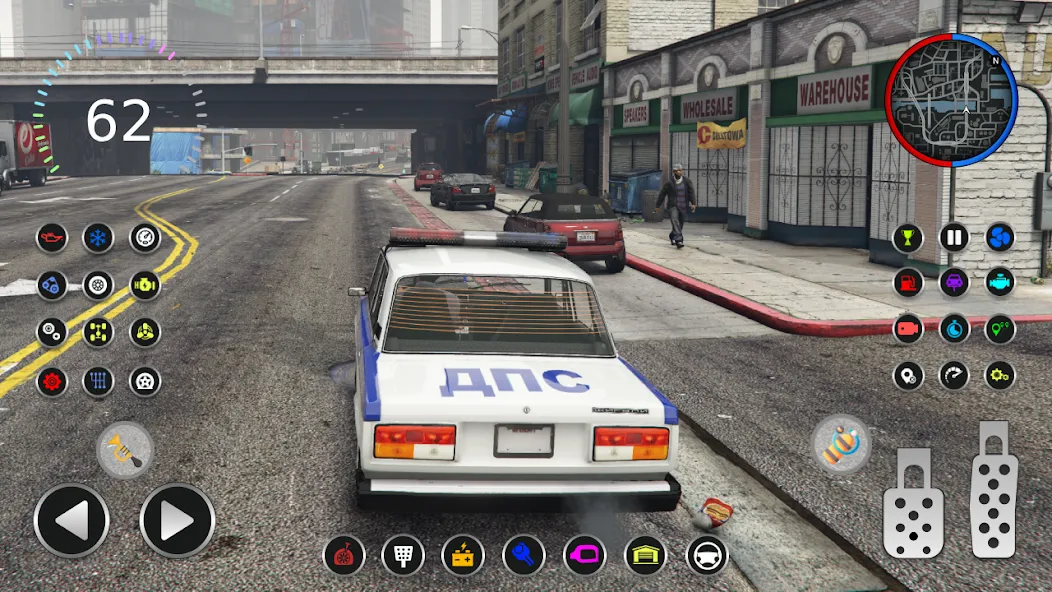 Police Car Riders: VAZ 2107  [МОД Все открыто] Screenshot 3