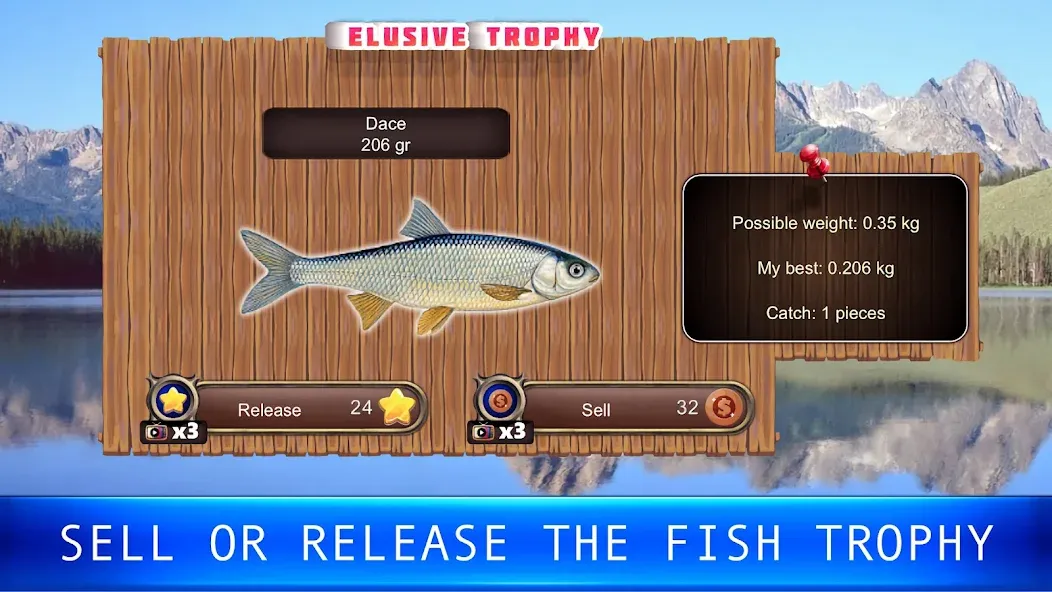 Fish rain: sport fishing  [МОД Меню] Screenshot 2