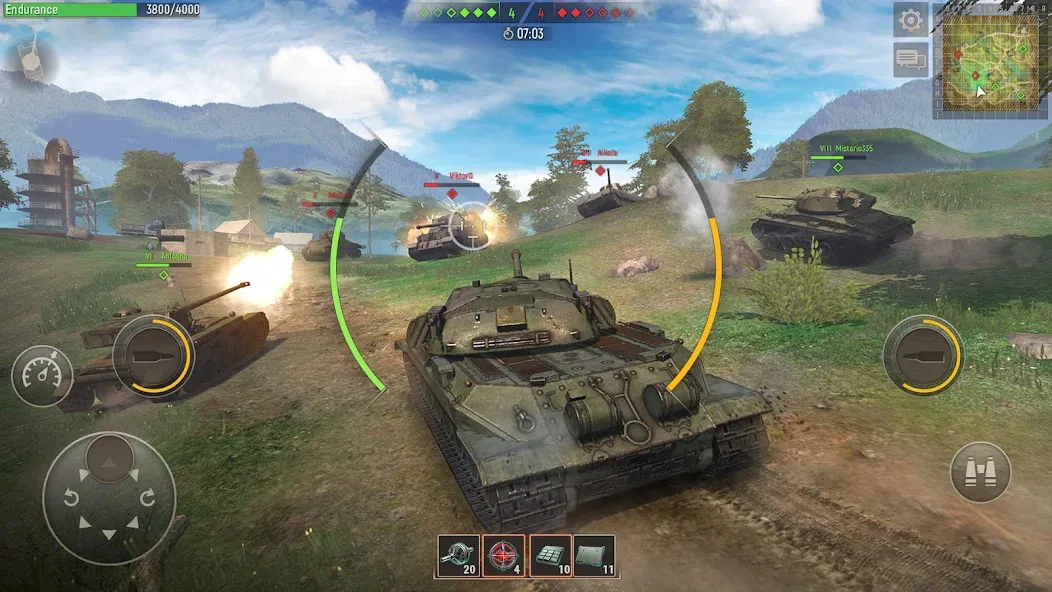 Battle Tanks: Tank Games WW2 (Бэтл Тэнкс)  [МОД Все открыто] Screenshot 5