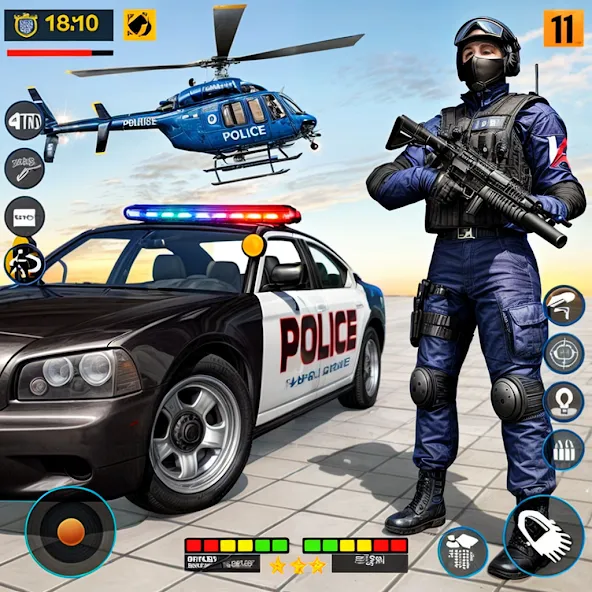 US Police Shooting Crime City  [МОД Unlimited Money] Screenshot 1