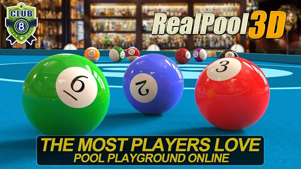 Real Pool 3D Online 8Ball Game (Реал Пул 3Д Онлайн 8Бол Гейм)  [МОД Mega Pack] Screenshot 1