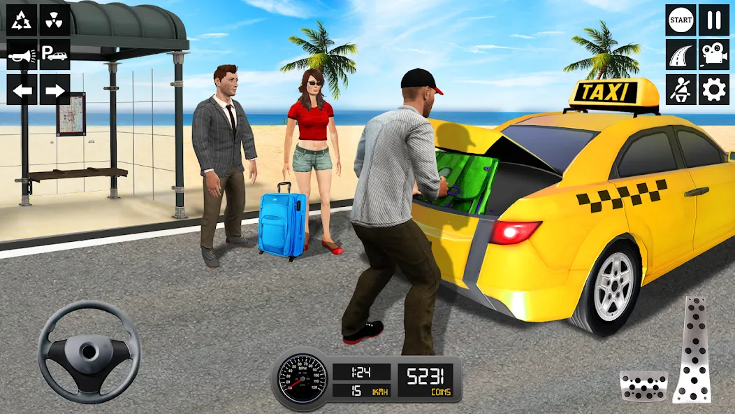 Taxi Simulator 3d Taxi Sim  [МОД Unlocked] Screenshot 1