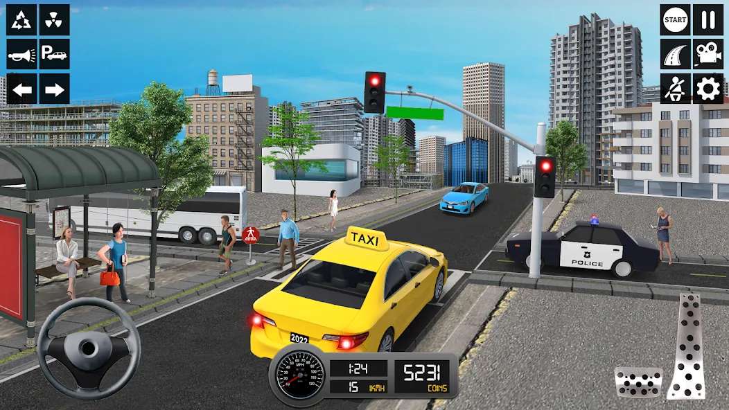 Taxi Simulator 3d Taxi Sim  [МОД Unlocked] Screenshot 3