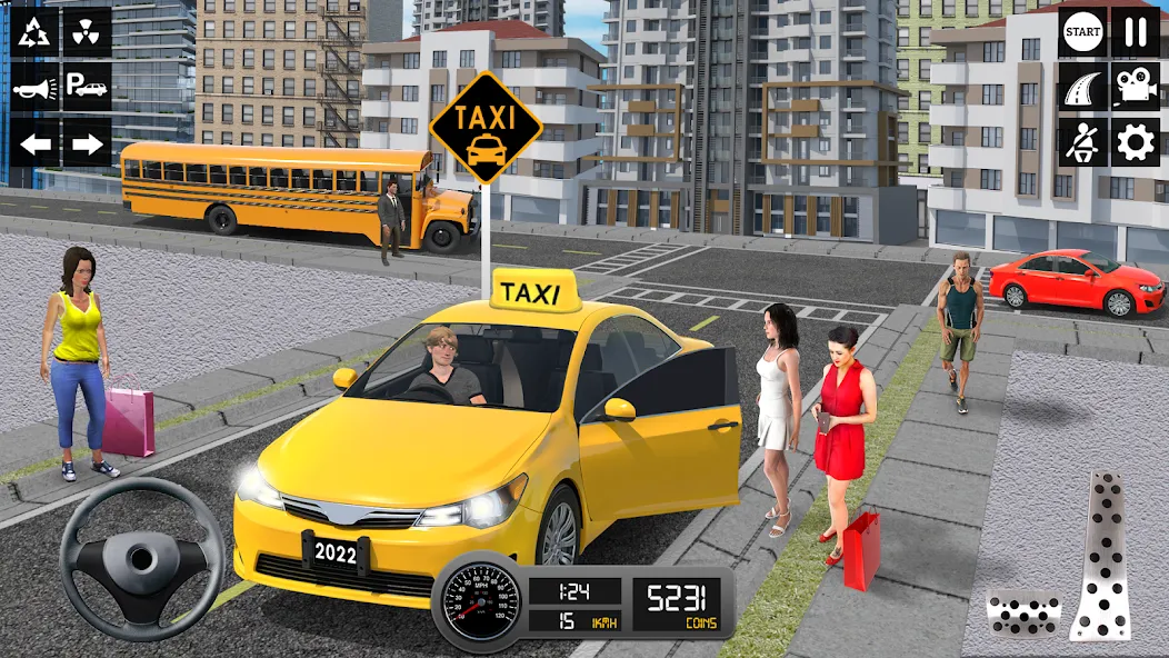 Taxi Simulator 3d Taxi Sim  [МОД Unlocked] Screenshot 4