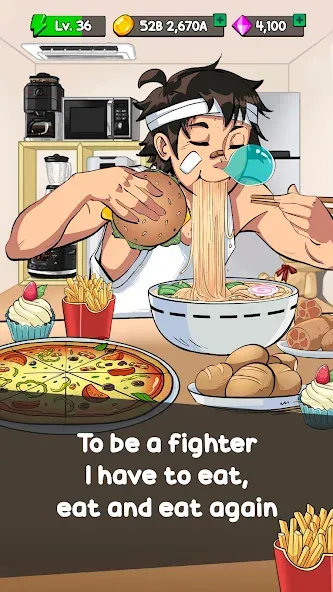 Food Fighter Clicker Games (Фуд Файтер Кликер)  [МОД Меню] Screenshot 1