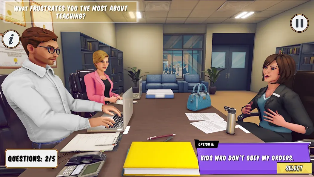 High School Teacher Simulator  [МОД Меню] Screenshot 1