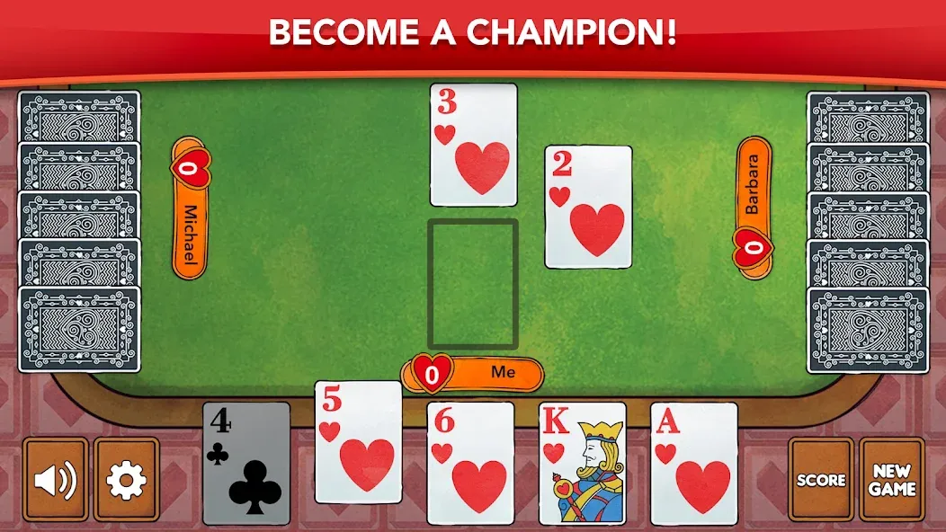 Hearts - Card Game Classic (Хартс)  [МОД Много монет] Screenshot 2