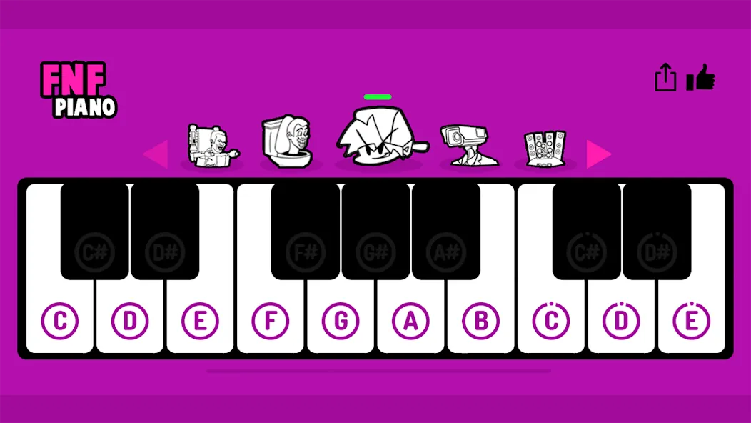 FNF Piano (ФНФ Пиано)  [МОД Много монет] Screenshot 1