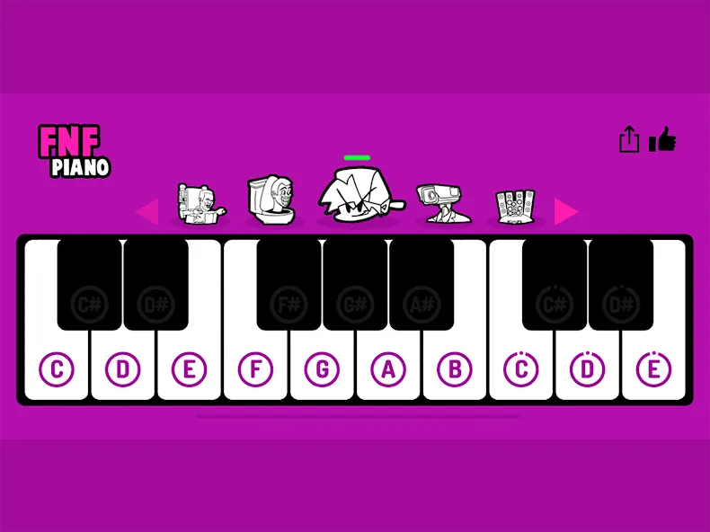 FNF Piano (ФНФ Пиано)  [МОД Много монет] Screenshot 3