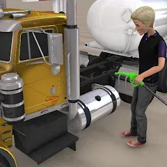 Взлом Euro Truck Gas Station Games  [МОД Все открыто] - стабильная версия apk на Андроид