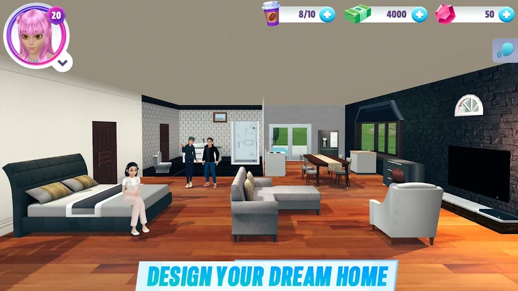 Virtual Sim Story: Home & Life (Виртуальная история симулятора)  [МОД Unlocked] Screenshot 2