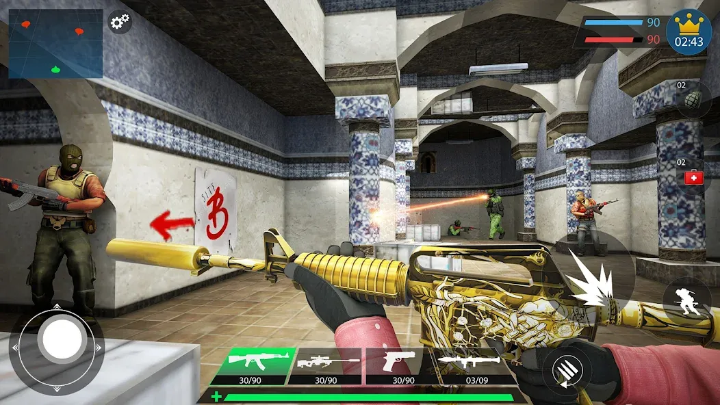 Commando Gun Shooting Games 3D  [МОД Бесконечные монеты] Screenshot 4