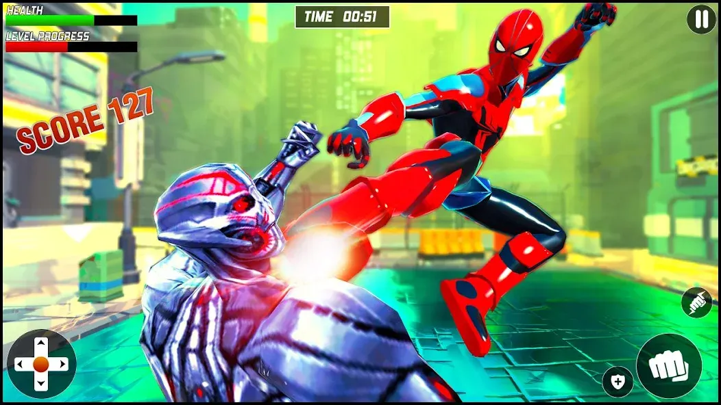 Strange Robot Spider hero Game  [МОД Много монет] Screenshot 3