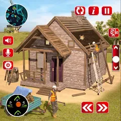 Взломанная Wood House Construction Game  [МОД Много монет] - полная версия apk на Андроид