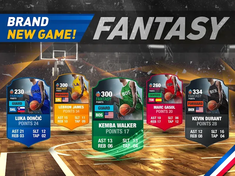 Basketball Fantasy Manager NBA  [МОД Бесконечные монеты] Screenshot 3