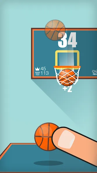 Basketball FRVR - Dunk Shoot (Баскетбол ФРВР)  [МОД Menu] Screenshot 2