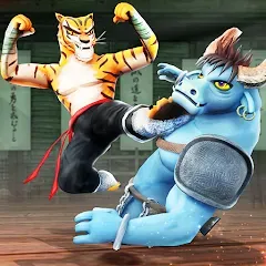 Взломанная Kung Fu Animal: Fighting Games (Кунгфу животное)  [МОД Unlimited Money] - последняя версия apk на Андроид