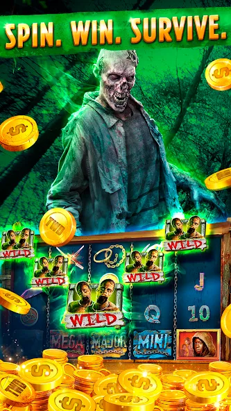 The Walking Dead Casino Slots (Зе Вокинг Дед Казино Слотс)  [МОД Бесконечные монеты] Screenshot 3