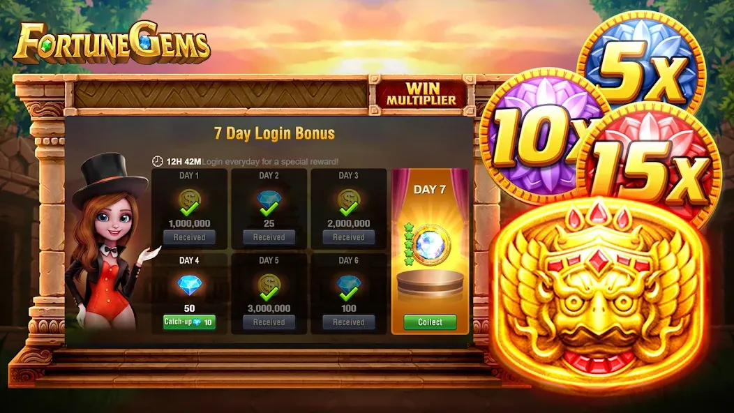 Slot Fortune Gems-TaDa Games (Слот Форчун Гемс)  [МОД Все открыто] Screenshot 3