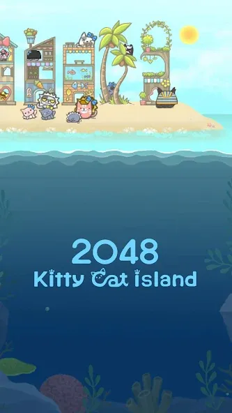 2048 Kitty Cat Island (Остров Кошачьеи Кошки)  [МОД Много денег] Screenshot 3