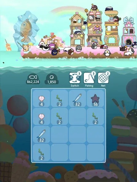 2048 Penguin Island  [МОД Menu] Screenshot 4