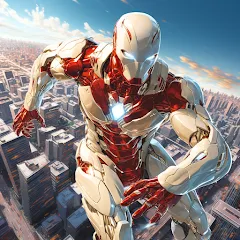 Взломанная Super hero Flying iron jet man  [МОД Unlimited Money] - стабильная версия apk на Андроид