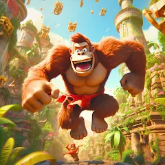 Взломанная Monkey jungle run kong gorilla  [МОД Бесконечные монеты] - последняя версия apk на Андроид