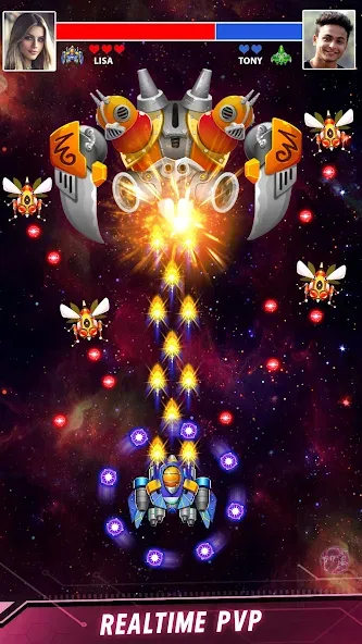 Space shooter - Galaxy attack (Спейс шутер)  [МОД Много монет] Screenshot 3