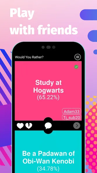 Would You Rather? questions  [МОД Бесконечные монеты] Screenshot 3