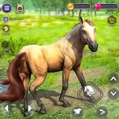 Скачать взломанную Virtual Wild Horse Family Sim (Виртуальное семейство диких лошадей)  [МОД Все открыто] - стабильная версия apk на Андроид