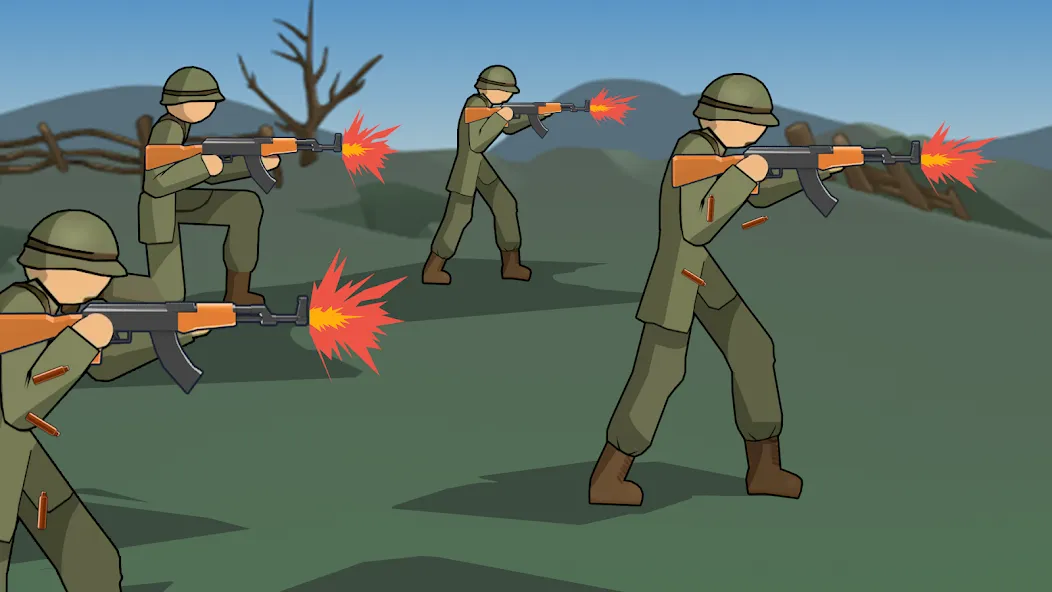 Stickman WW2 (Стикмэн Вторая Мировая война)  [МОД Бесконечные монеты] Screenshot 3