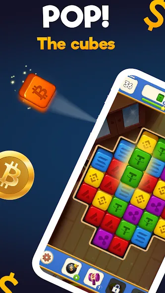 Crypto Blocks Puzzle Challenge  [МОД Меню] Screenshot 1