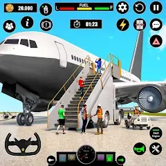 Скачать взломанную Airplane Simulator Plane Games  [МОД Много монет] - полная версия apk на Андроид