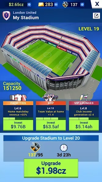 Idle Eleven - Soccer tycoon (Айдл Илевен)  [МОД Menu] Screenshot 3