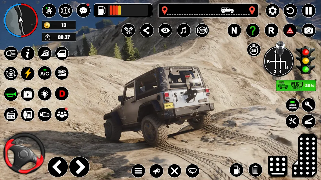 Offroad Jeep Driving & Parking  [МОД Много монет] Screenshot 4