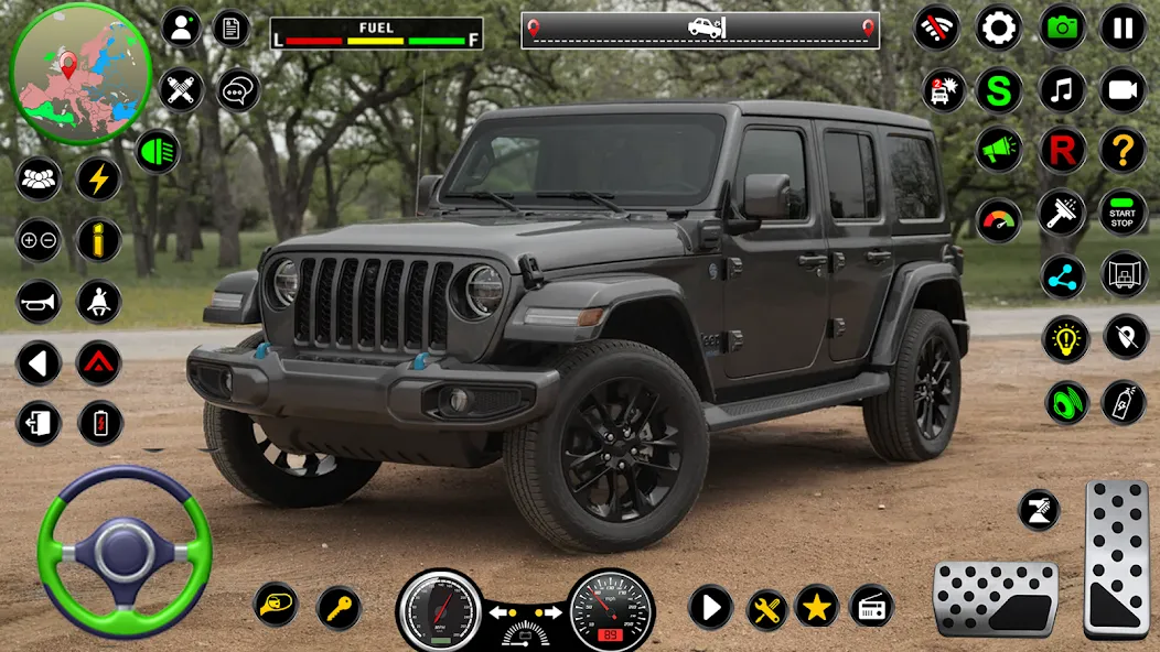 Jeep Driving Simulator offRoad (Джип Драйвинг Симулятор вне дороги)  [МОД Меню] Screenshot 4