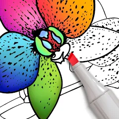 Скачать взлом Coloring for adults offline  [МОД Unlimited Money] - полная версия apk на Андроид