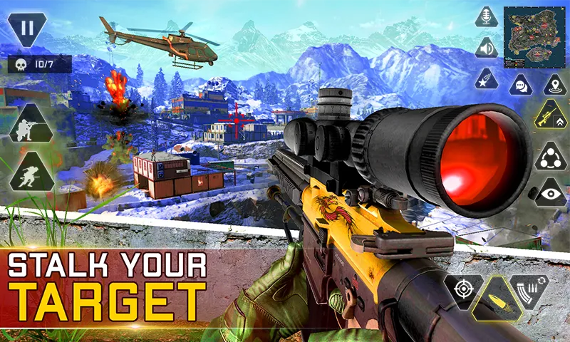 Sniper Gun Shooting game (ИГИ Снайпер Оружие Стрелялки Игры)  [МОД Mega Pack] Screenshot 2