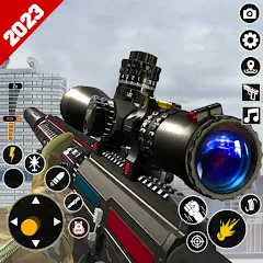 Взлом Sniper Gun Shooting game (ИГИ Снайпер Оружие Стрелялки Игры)  [МОД Mega Pack] - стабильная версия apk на Андроид