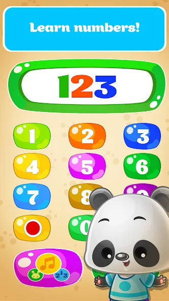 Babyphone game Numbers Animals  [МОД Много монет] Screenshot 2