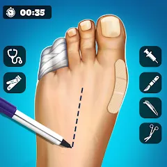 Взломанная Hospital Surgeon: Doctor Game  [МОД Unlocked] - последняя версия apk на Андроид