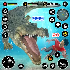 Скачать взлом Animal Crocodile Attack Sim (Энимал Крокодайл Аттак Сим)  [МОД Mega Pack] - полная версия apk на Андроид