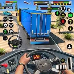 Скачать взлом Truck Driving Euro Truck Game  [МОД Mega Pack] - стабильная версия apk на Андроид