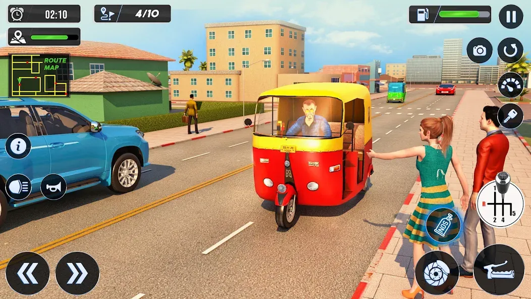 Tuk Tuk Auto Driving Games 3D  [МОД Много монет] Screenshot 3