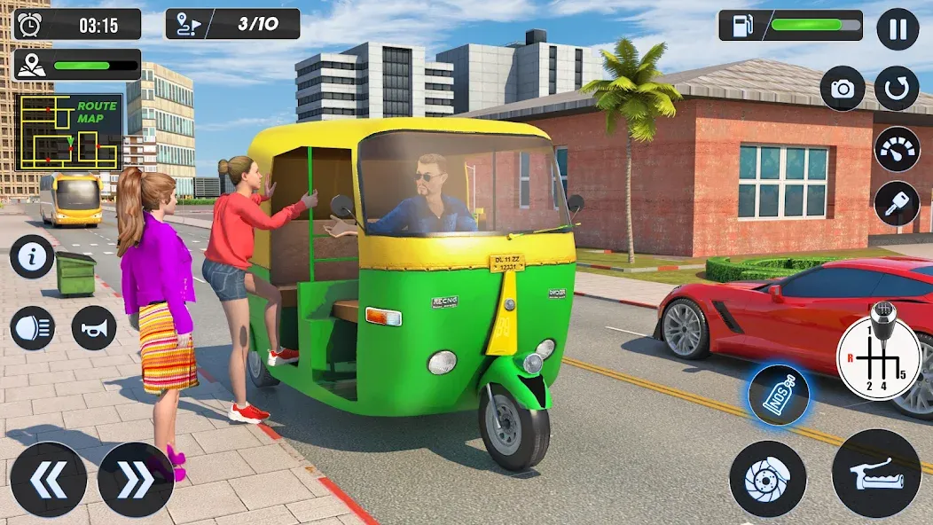 Tuk Tuk Auto Driving Games 3D  [МОД Много монет] Screenshot 4